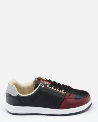 КОМБИНИРАНИ СПОРТНИ ОБУВКИ ТИП КЕЦОВЕ H8S В ЧЕРНО И БОРДО С ЛОГО