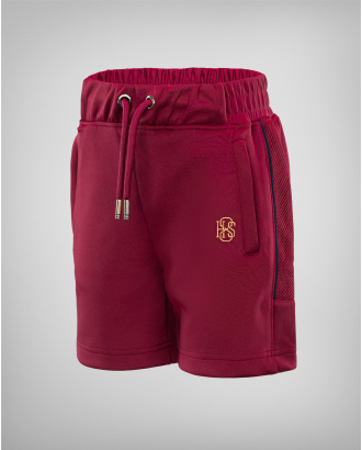 ДЕТСКИ БЕРМУДИ H8S С БРОДЕРИЯ ЛОГО И ПОДПИС В БОРДО