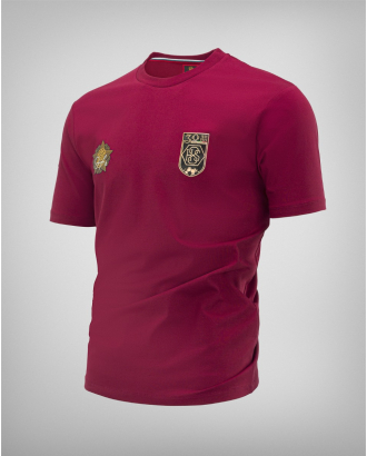 ТЕНИСКА H8S С ЮБИЛЕЙНО ЛОГО И ПРИНТ ЗЛАТНА ЗВЕЗДА В БОРДО