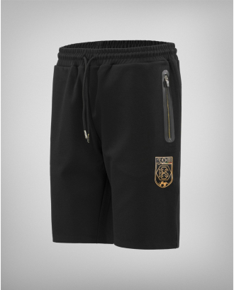 ЧЕРНИ ШОРТИ H8S С ЮБИЛЕЙНО ЛОГО И ПРИНТ ЗЛАТНА ЗВЕЗДА С ПОДПИС