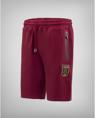 ШОРТИ H8S С ЮБИЛЕЙНО ЛОГО И ПРИНТ ЗЛАТНА ЗВЕЗДА С ПОДПИС В БОРДО