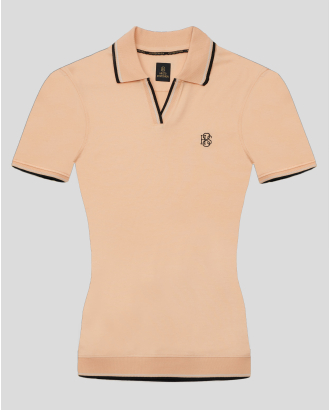 ДАМСКА ТЕНИСКА H8S С ПОЛО ЯКА И КОНТРАСТНА ДЕСЕНАЦИЯ В ПРАСКОВА