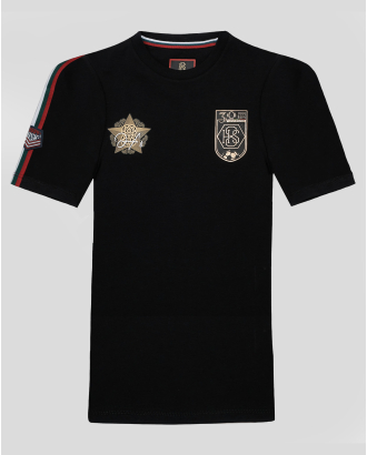  ДЕТСКА ЧЕРНА ТЕНИСКА H8S С ЮБИЛЕЙНО ЛОГО И ПРИНТ ЗЛАТНА ЗВЕЗДА