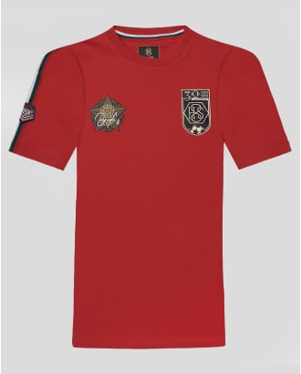 ДЕТСКА ЧЕРВЕНА ТЕНИСКА H8S С ЮБИЛЕЙНО ЛОГО И ПРИНТ ЗЛАТНА ЗВЕЗДА