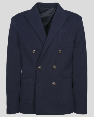 ТЪМНОСИНЯ ЖИЛЕТКА ТИП САКО ОТ 100% PREMIUM ПАМУК