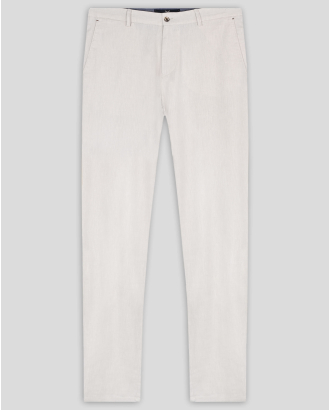 ПАНТАЛОН С ИТАЛИАНСКИ ДЖОБ ОТ ЛЕН И ПАМУК В ЕКРЮ