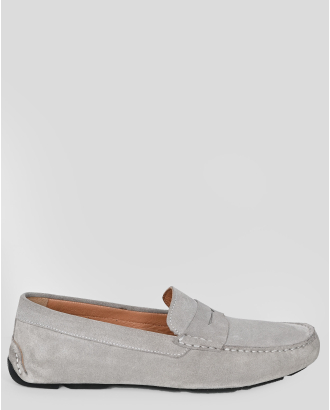 СВЕТЛОСИВИ МОКАСИНИ ОТ ЕСТЕСТВЕН ВЕЛУР 