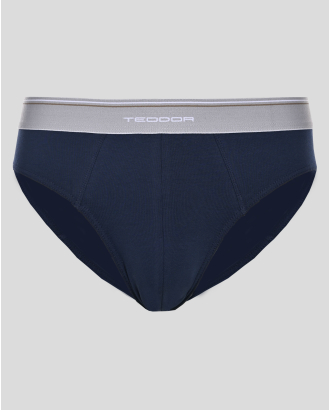 ТЪМНОСИН СЛИП С КОНТРАСТЕН ЛАСТИК И ЛОГО