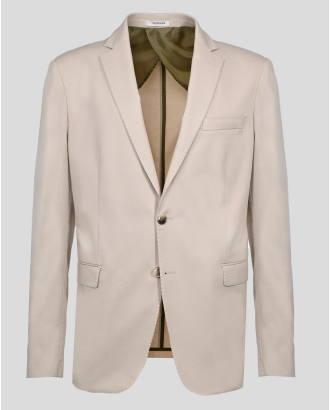 БЕЖОВО САКО ОТ ПАМУК И ТЕНСЕЛ С ПОЛУХАСТАР /ЧАСТ ОТ КОСТЮМ/