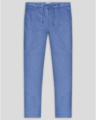 СИН ЧИНО ПАНТАЛОН МЕЛАНЖ С ЕДИНИЧНИ ФИЛЕТКИ И ЛОГО