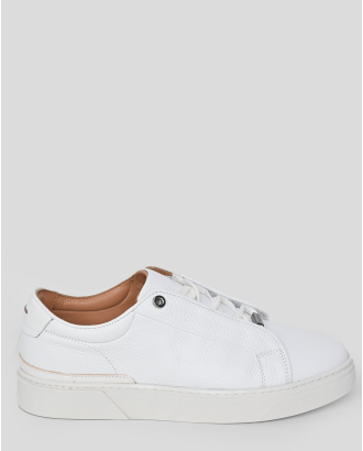 БЕЛИ СПОРТНИ ОБУВКИ ТИП КЕЦОВЕ ОТ ШАГРЕНИРАНА КОЖА