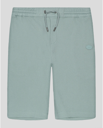  БЕРМУДИ ОТ PREMIUM ПАМУК С ГУМИРАНО ЛОГО В ЦВЯТ МИНТ