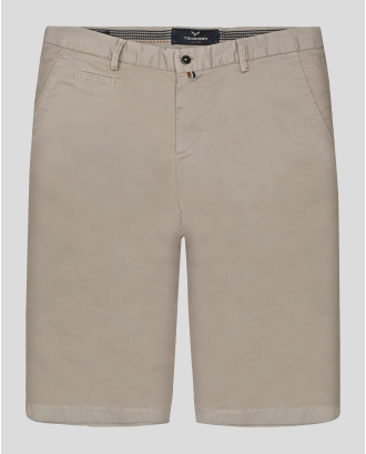 БЕЖОВИ БЕРМУДИ С ИТАЛИАНСКИ ДЖОБОВЕ И ТОНАЛНА БРОДЕРИЯ ЛОГО