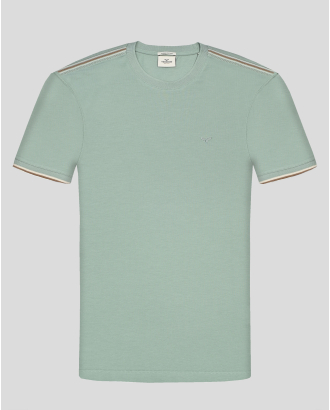 ТЕНИСКА С ОБЛО ДЕКОЛТЕ ОТ ВИСОКОКАЧЕСТВЕН ПАМУК SUPIMA В ЦВЯТ МИНТ