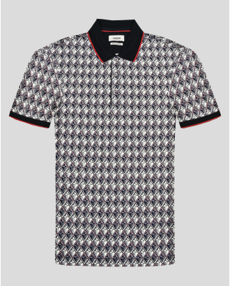 МНОГОЦВЕТНА ПОЛО ТЕНИСКА ОТ PREMIUM ПАМУК С ЕФЕКТЕН ПРИНТ И ДЕСЕНАЦИИ