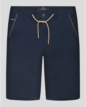 ТЪМНОСИНИ БЕРМУДИ С ИТАЛИАНСКИ ДЖОБОВЕ И КОЛАН С ВРЪЗКИ