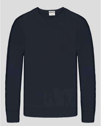 ТЪМНОСИН ПУЛОВЕР С ОБЛО ДЕКОЛТЕ ОТ 100% PREMIUM ПАМУК