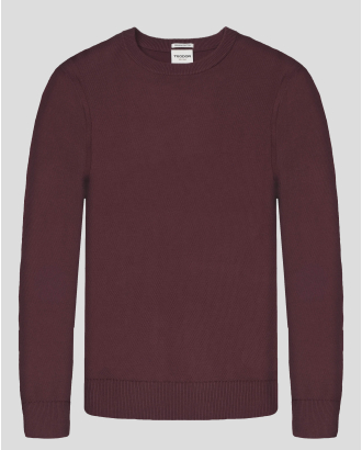 ПУЛОВЕР С ОБЛО ДЕКОЛТЕ ОТ 100% PREMIUM ПАМУК В ЦВЯТ БОРДО