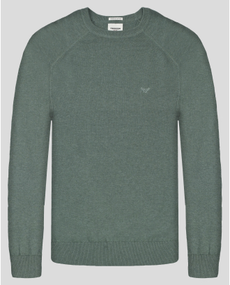 ЗЕЛЕН ПУЛОВЕР ОТ 100% PREMIUM ПАМУК С БРОДЕРИЯ ЛОГО