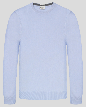 СВЕТЛО СИН ПУЛОВЕР ОТ ФИНА ПЛЕТКА С ОБЛО ДЕКОЛТЕ 