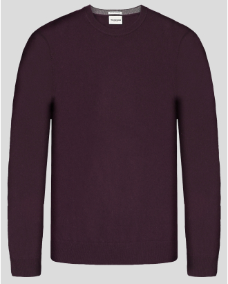 ПУЛОВЕР С ВИСОКО СЪДЪРЖАНИЕ НА ВЪЛНА В ЦВЯТ БОРДО