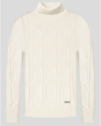 МЕК  ПУЛОВЕР ОТ ВЪЛНА С КАШМИР С ПОЛО ЯКА