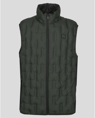  ЗЕЛЕНА ГРЕЙКА С ПЪЛНЕЖ ОТ ЕСТЕСТВЕН ПУХ С ГУМИРАНА ЕМБЛЕМА 