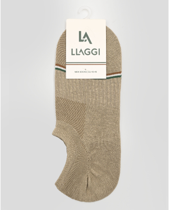 БЕЖОВИ ЧОРАПИ ТИП ТЕРЛИК С КОНТРАСТНИ ЛЕНТИ