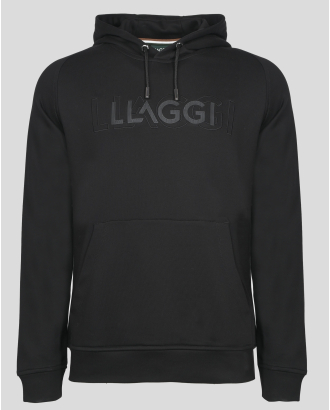 ЧЕРЕН СУИТШЪРТ ТИП ХУДИ С КАЧУЛКА И БРОДЕРИЯ ЛОГО