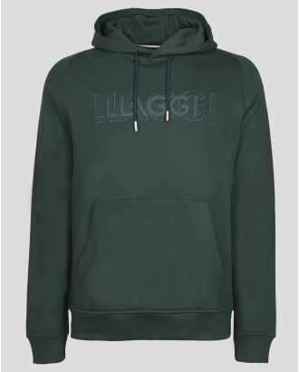 ЗЕЛЕН СУИТШЪРТ ТИП ХУДИ С КЕНГУРУ ДЖОБ И ГУМИРАНА ЛОГО ЕМБЛЕМА