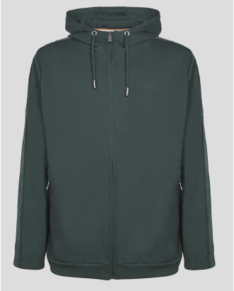 ЗЕЛЕН ПАМУЧЕН СУИТШЪРТ С ДЖОБОВЕ И ГУМИРАНА ЛОГО ЕМБЛЕМА 