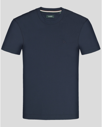 ТЪМНОСИНЯ ТЕНИСКА ОТ 100% ПАМУК С ОБЛО ДЕКОЛТЕ