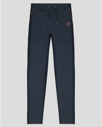 ТЪМНОСИНЬО СПОРТНО ДОЛНИЩЕ С БРОДИРАНА ЛОГО ЕМБЛЕМА