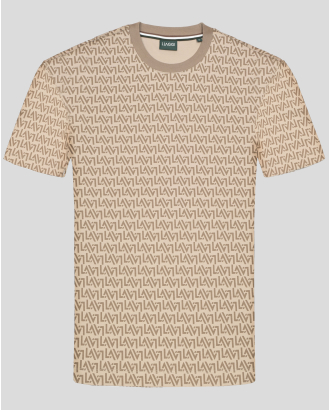 БЕЖОВА ТЕНИСКА ОТ 100% ПАМУК С ЛОГО ПРИНТ