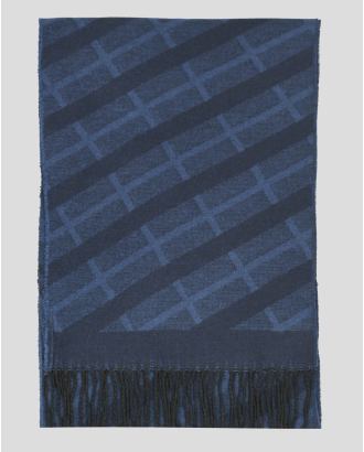 ДВУЦВЕТЕН ШАЛ МЕЛАНЖ С ДИАГОНАЛЕН ДЕСЕН