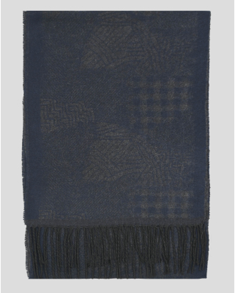 МЕК ТЪМНОСИН ШАЛ С ФИГУРАЛЕН ДЕСЕН В СИВО