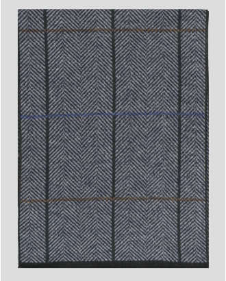 ШАЛ ОТ 100% КОПРИНА В ДЕСЕН РИБЕНА КОСТ С ДВЕ ЛИЦА