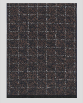 МЕК ШАЛ ОТ 100% КОПРИНА НА КВАДРАТИ В КАФЯВ МЕЛАНЖ