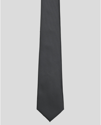 ЧЕРНА САТЕНИРАНА ВРАТОВРЪЗКА В СТРУКТУРНО РАЙЕ