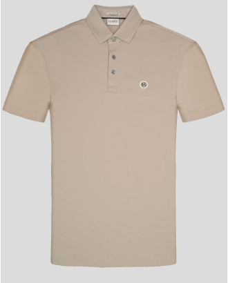 БЕЖОВА ТЕНИСКА ОТ ВИСОКОКАЧЕСТВЕН SUPIMА ПАМУК С ПОЛО ЯКА