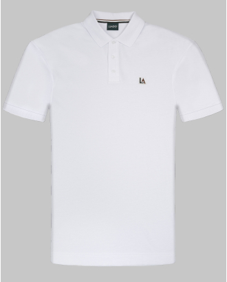 БЯЛА ТЕНИСКА ОТ 100% ПАМУК С ЛОГО ЕМБЛЕМА