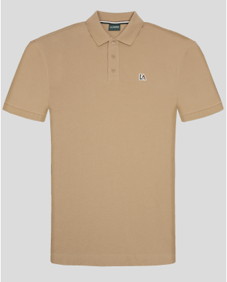 ПАМУЧНА ТЕНИСКА ОТ СТРУКТУРНО ТРИКО В ЦВЯТ КАМЕЛ