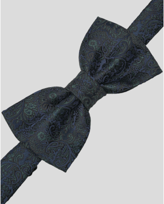 ПАПИЙОНКА ОТ ЖАКАРД В ТЪМНОСИНЬО И ЗЕЛЕНО