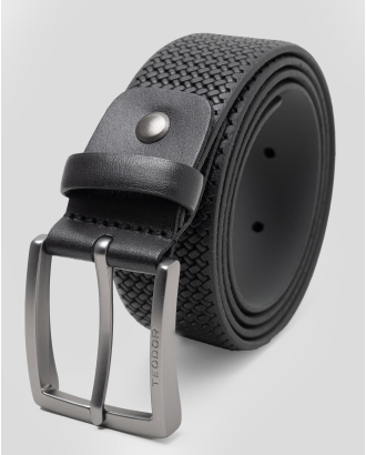 ЧЕРЕН КОЛАН ОТ 100% ЕСТЕСТВЕНА РЕЛЕФНА КОЖА ТИП ПЛЕТКА