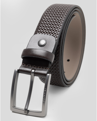 ТЪМНОКАФЯВ КОЛАН ОТ 100% ЕСТЕСТВЕНА КОЖА ТИП ПЛЕТКА