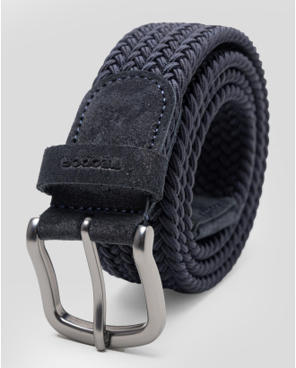 ТЪМНОСИН КОЛАН С ЕФЕКТНА ПЛЕТКА И ЛОГО