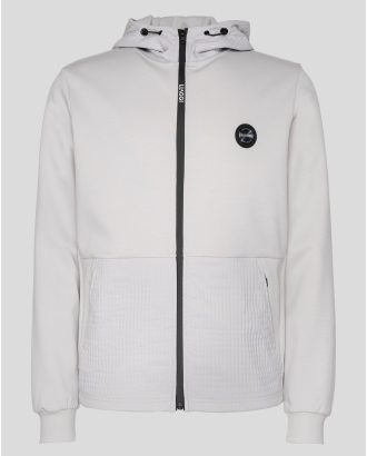 СВЕТЛОСИВ СУИТШЪРТ С КАЧУЛКА И ГУМИРАН ЛОГО БАДЖ