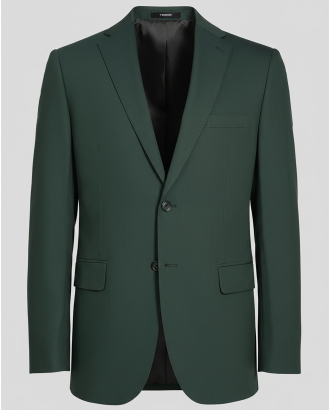 ЗЕЛЕНО КЛАСИЧЕСКО САКО МЕЛАНЖ С ДВА ШЛИЦА /ЧАСТ ОТ КОСТЮМ/