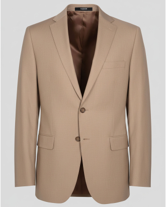 КЛАСИЧЕСКО САКО СЪС СВАЛЕН РЕВЕР В ЦВЯТ КАМЕЛ  /ЧАСТ ОТ КОСТЮМ/