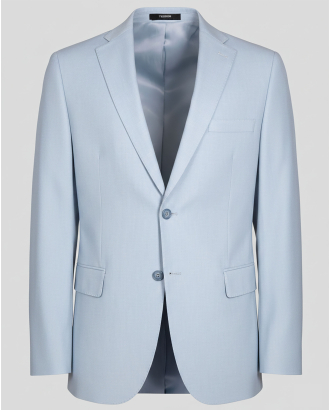 СВЕТЛОСИНЬО КЛАСИЧЕСКО САКО МЕЛАНЖ ВТАЛЕН СИЛУЕТ /ЧАСТ ОТ КОСТЮМ/